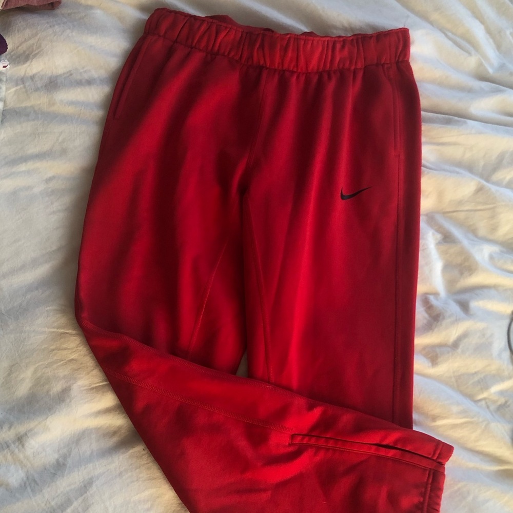 Red Nike joggers - Like New!